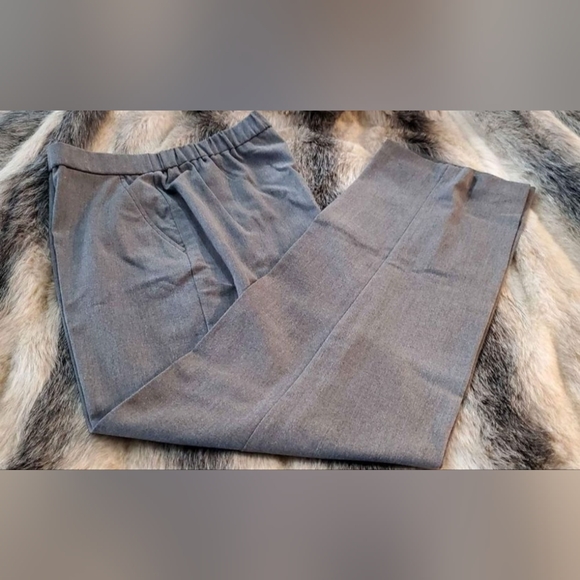 Briggs Gray Slacks Elastic Waist Business Casual Pants Size 14 - Picture 5 of 6